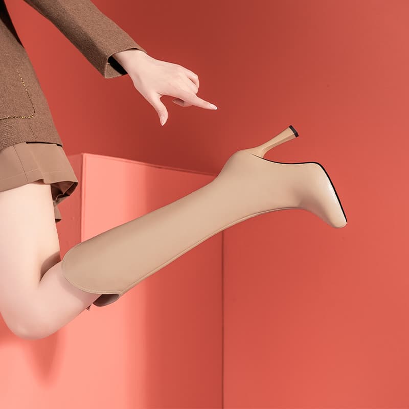 ブーツ 優美なシルエット ロングブーツ