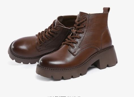 ブーツ ショート シンプル厚底ショートブーツ