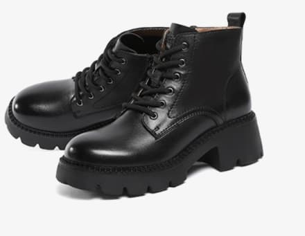 ブーツ ショート シンプル厚底ショートブーツ