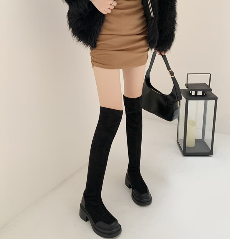 ブーツ ニーハイ ストレッチニーハイブーツ