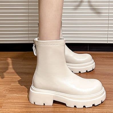 ブーツ カジュアル厚底ショートブーツ