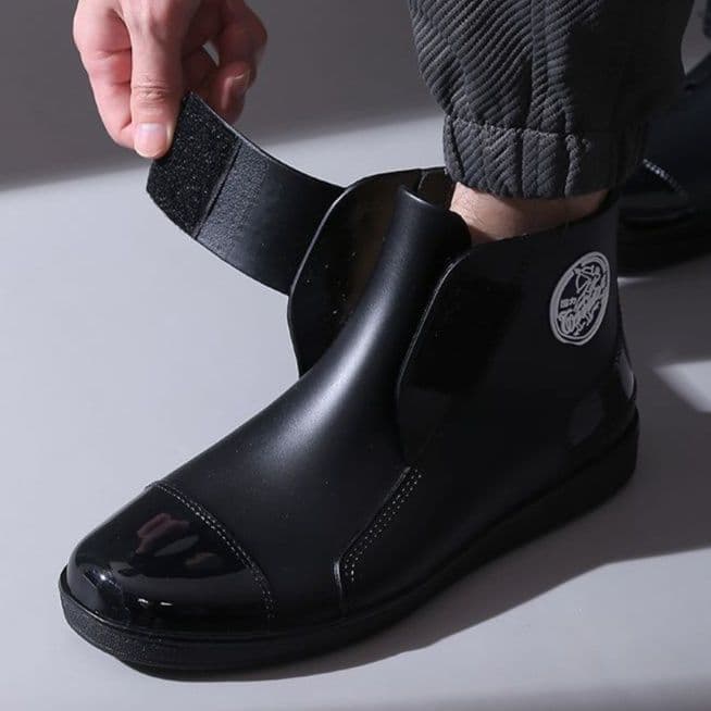 ブーツ 防水バックルショートレインブーツ