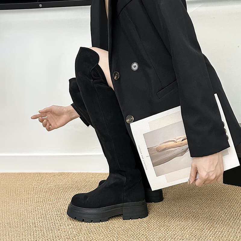ブーツ ストレッチロングブーツ