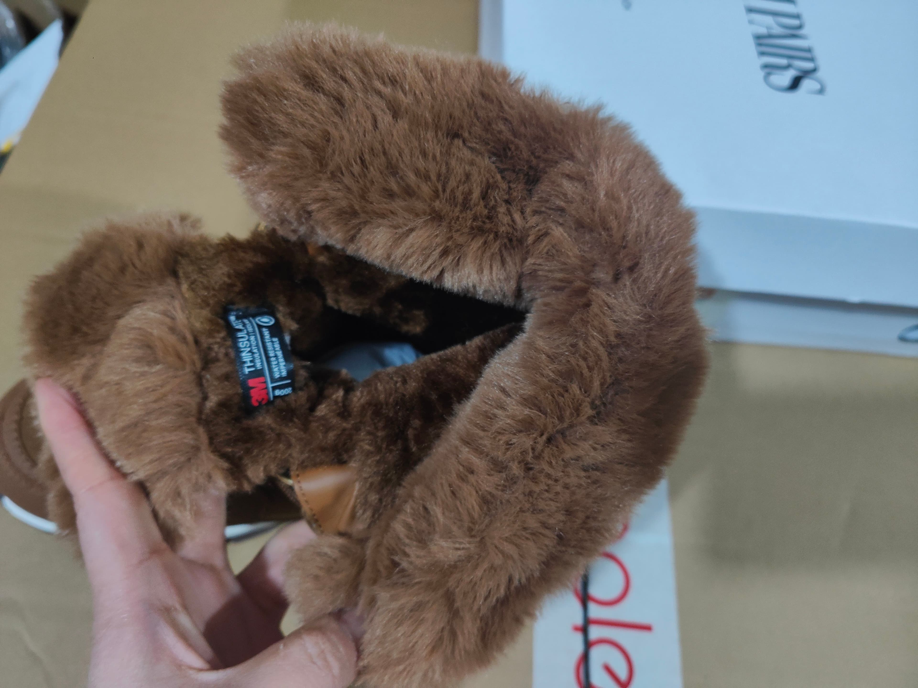 ブーツ ふわもこファーショートブーツ