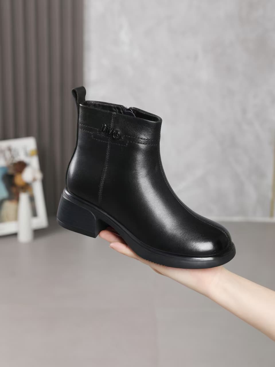 ブーツ シンプル上質ショートブーツ