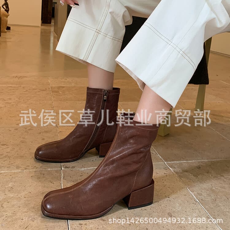 ブーツ 上質アンクルブーツ