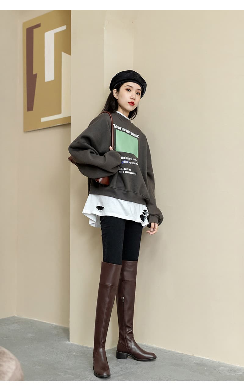 ブーツ ニーハイ ストレッチ美脚ニーハイブーツ